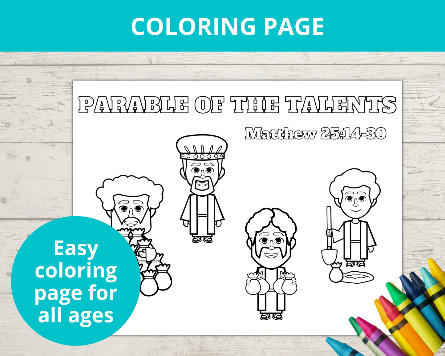 Parable of the Talents Printable Activity Pack