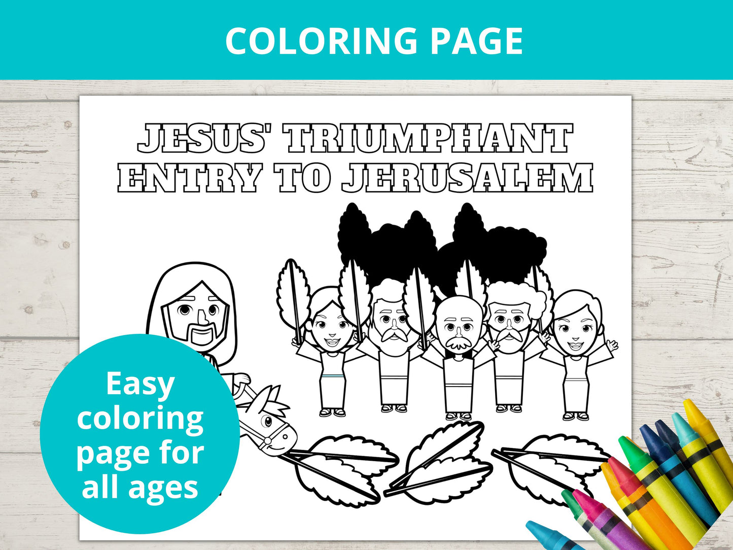 Jesus Triumphant Entry to Jerusalem Printable Activity Pack