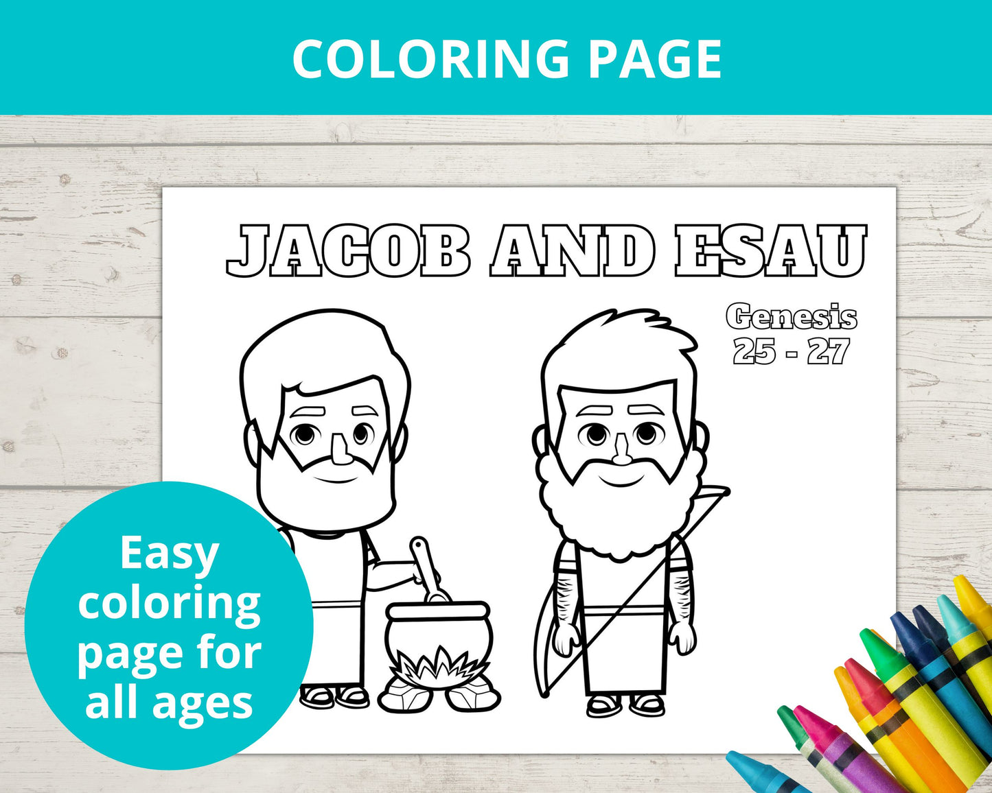 Jacob and Esau Printable Activity Pack