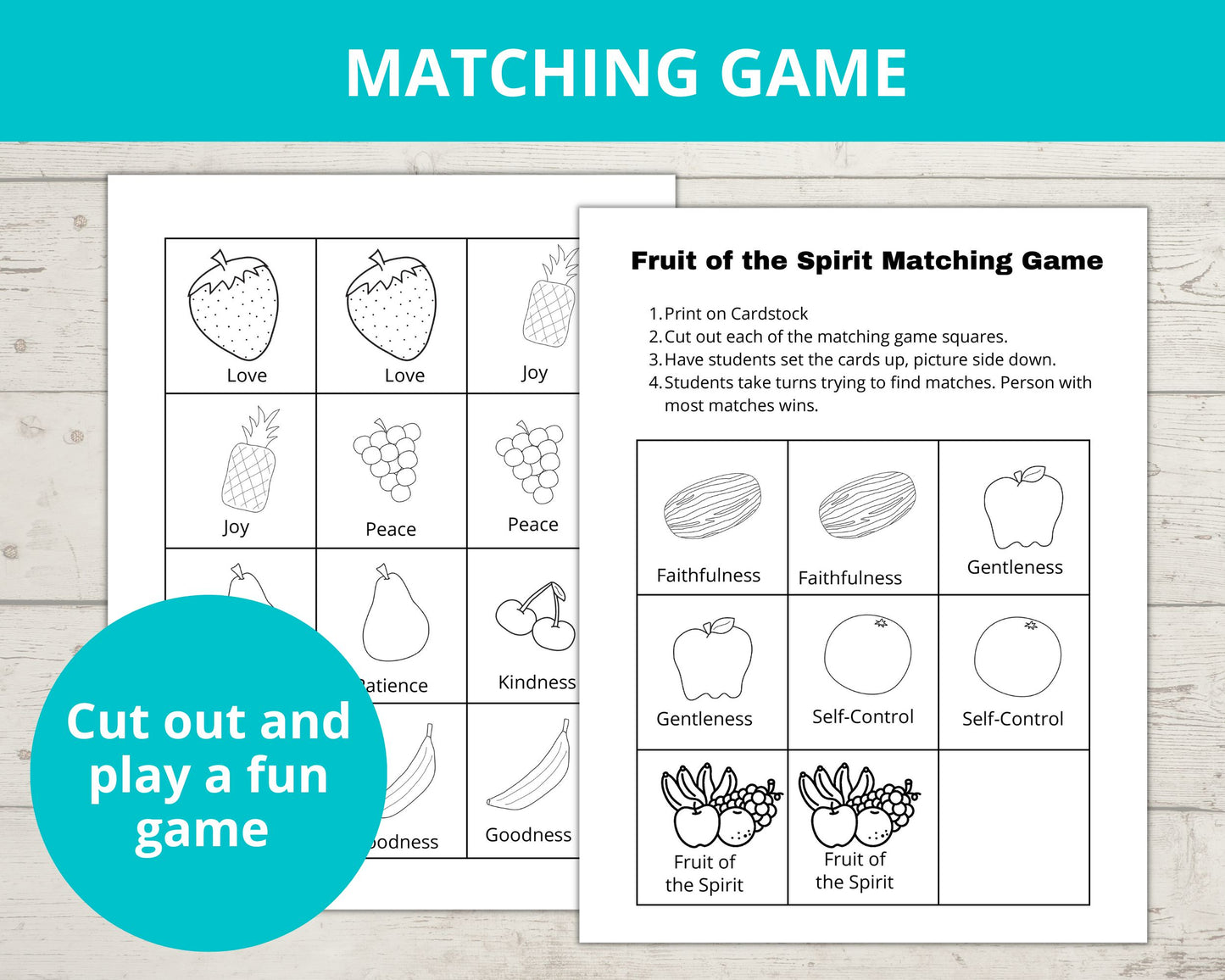 Fruit of the Spirit Printable Activity pack