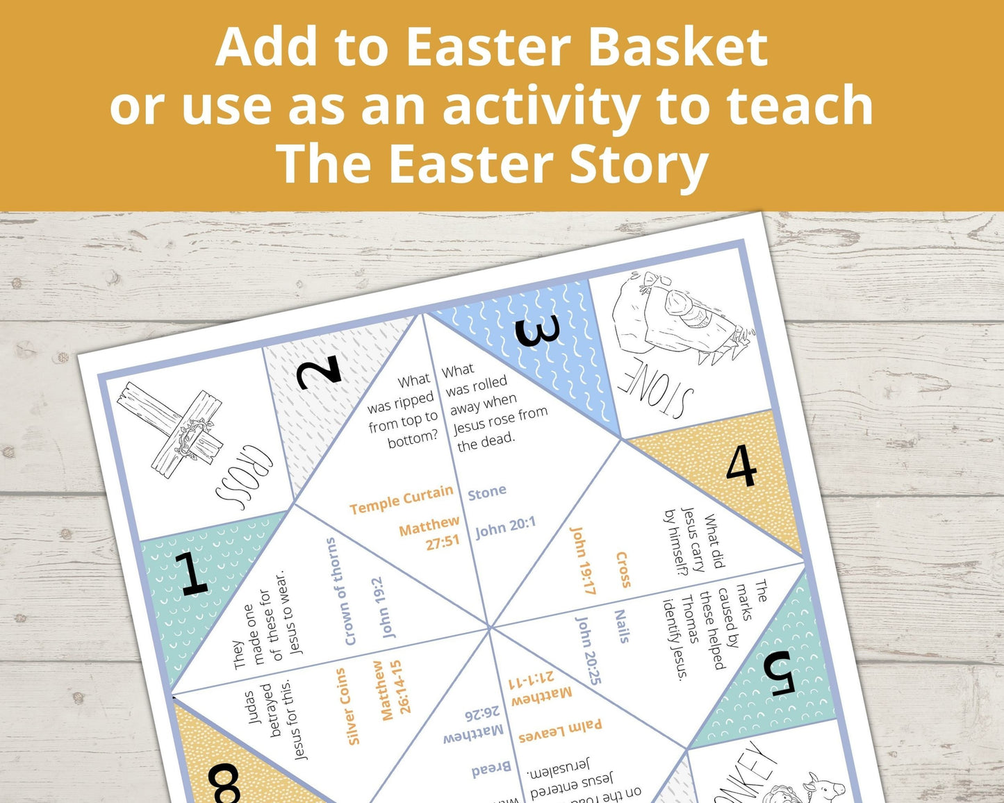 Easter Story Printable Cootie Catcher