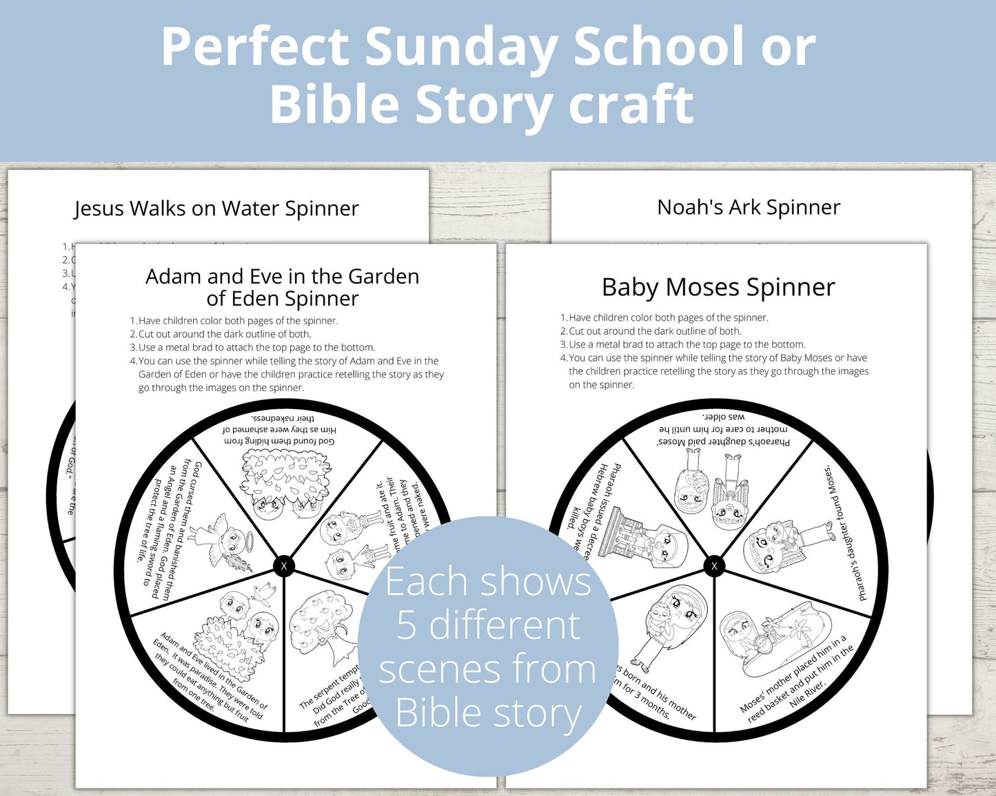 Collection of Printable Bible Spinners