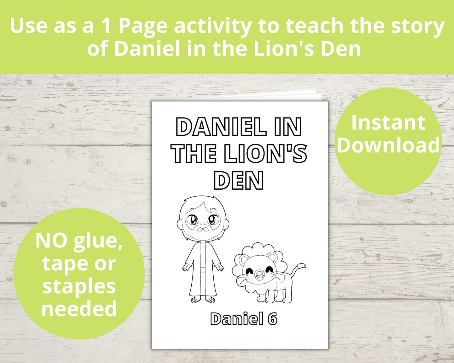 Daniel in the Lion's Den Printable Mini Book