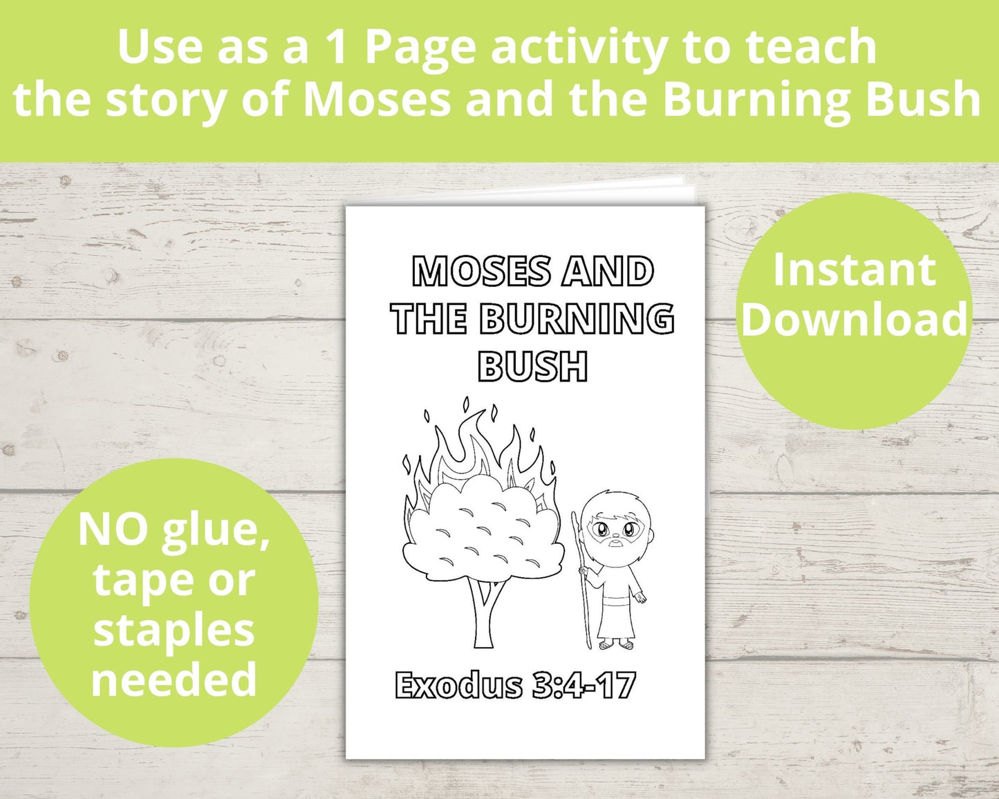 Moses and the Burning Bush Printable Mini Book