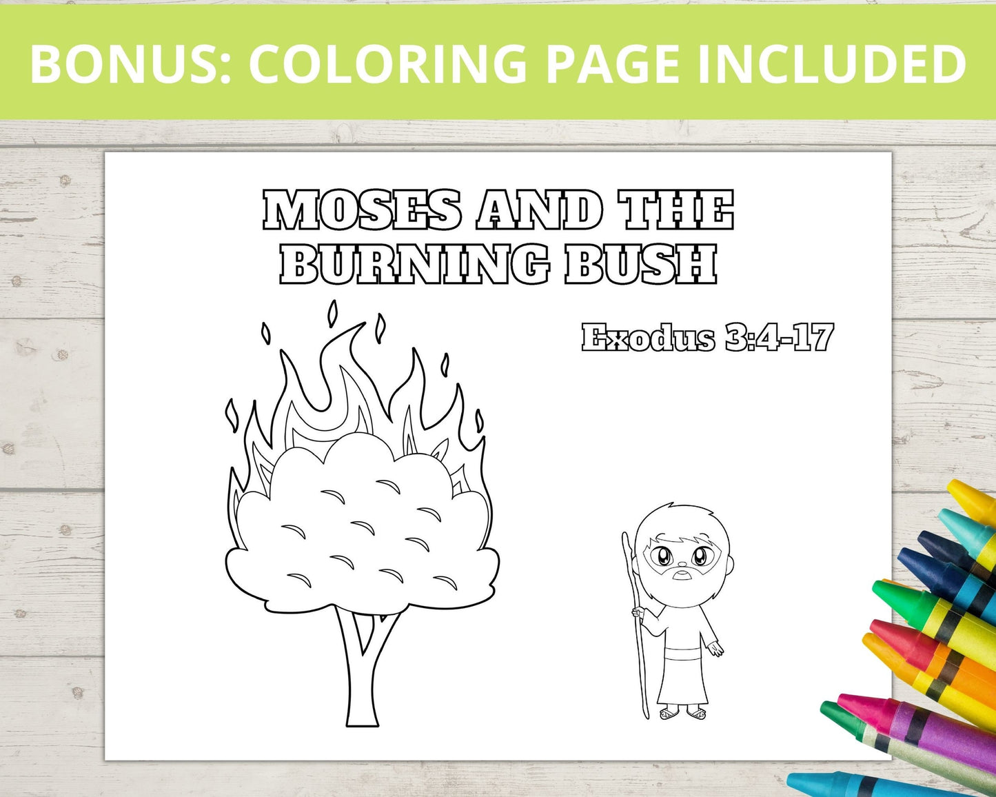 Moses and the Burning Bush Printable Mini Book