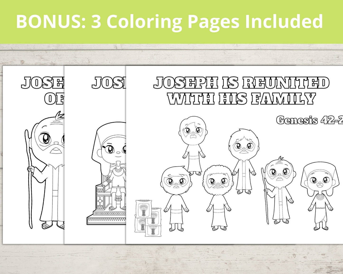 Joseph and the Coat of Many Colors Printable Mini Book