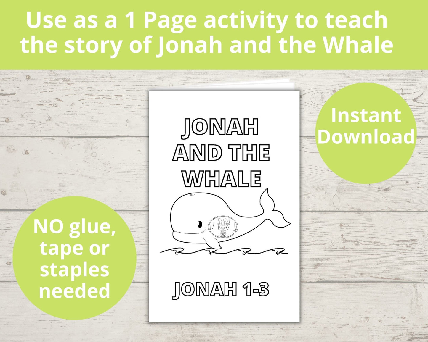 Jonah and the Whale Printable Mini Book