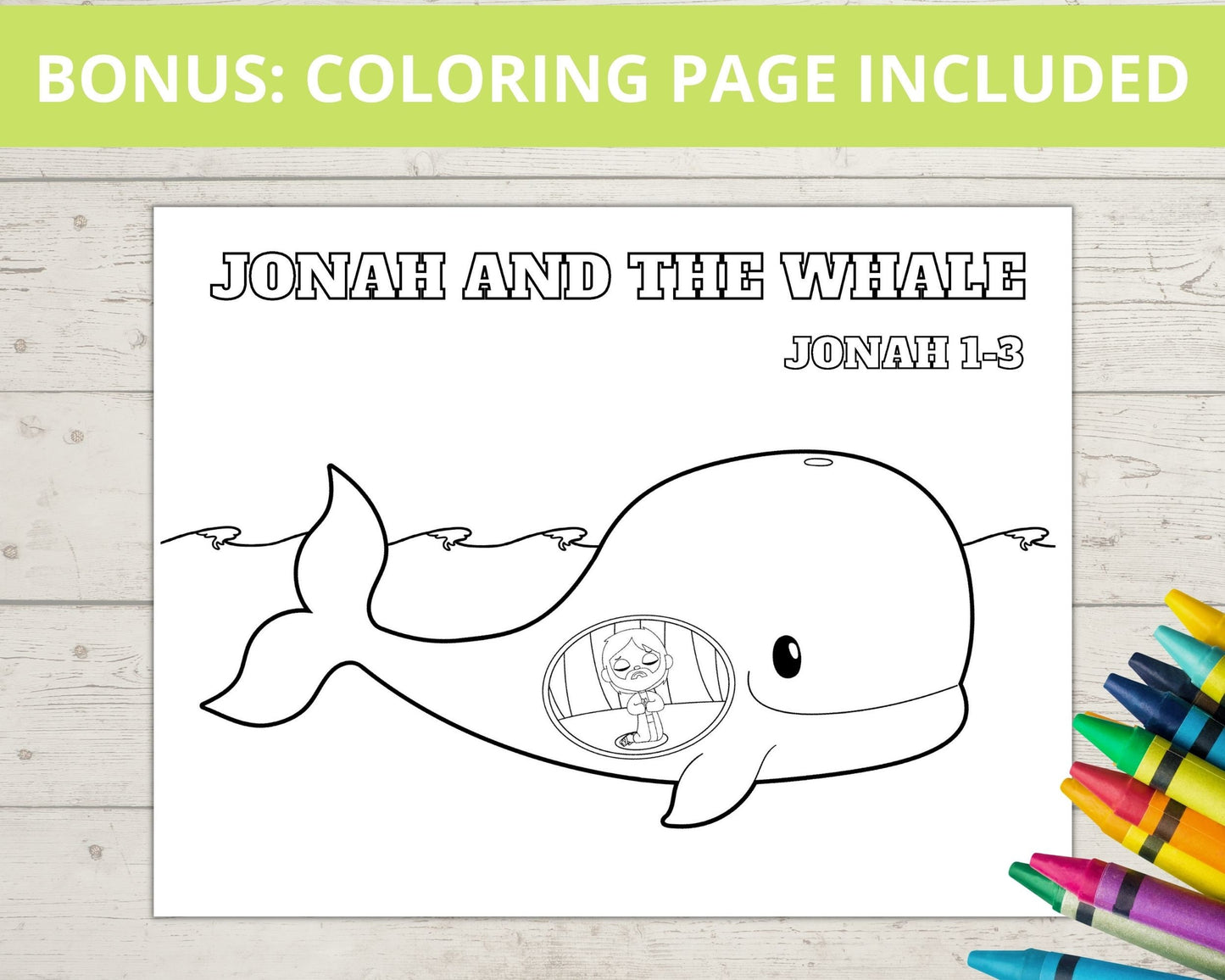 Jonah and the Whale Printable Mini Book