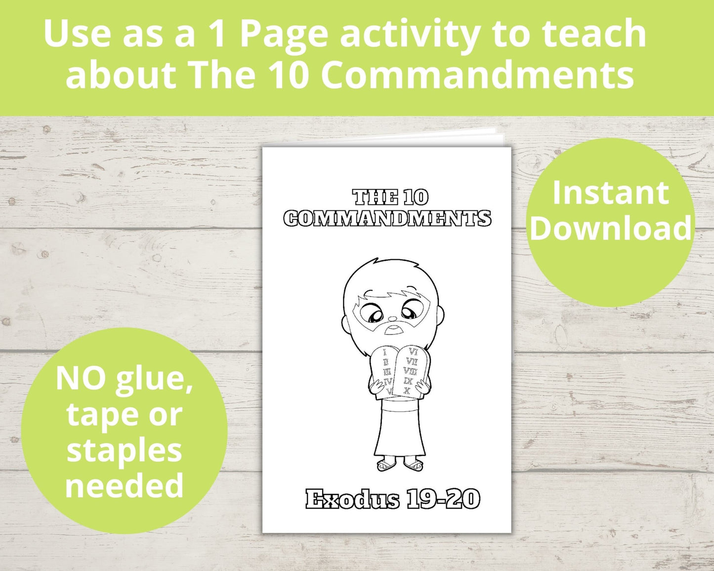 10 Commandments Printable Mini Books