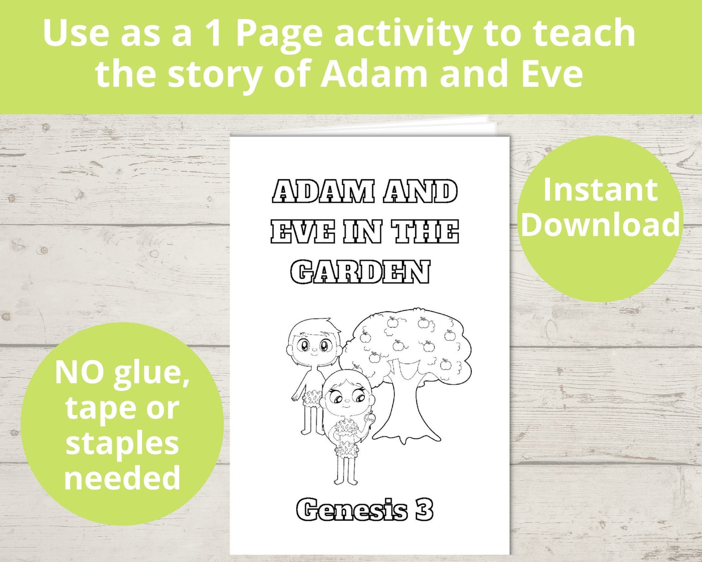 Adam and Eve Printable Mini Book