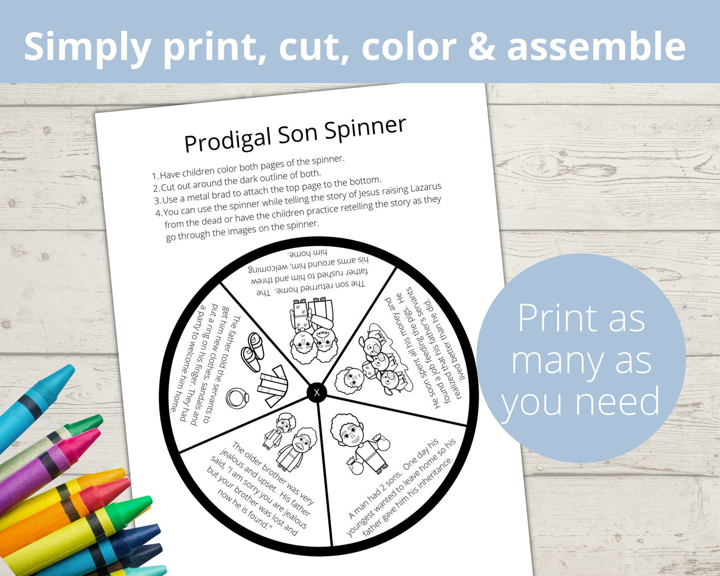 Prodigal Son Printable Spinner