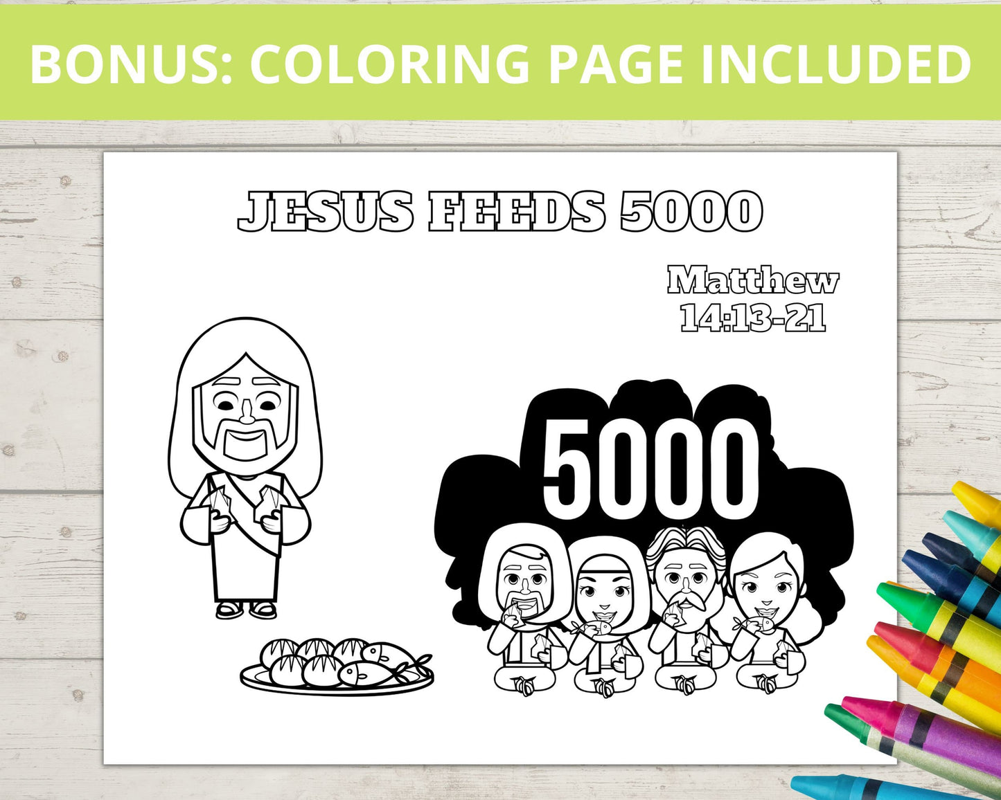 Jesus Feeds 5000 Printable Mini Book