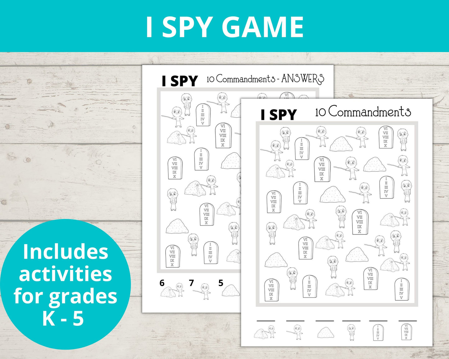 10 Commandments Printable Activity Pack