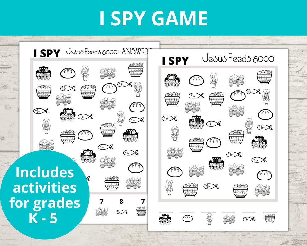 Jesus Feeds 5000 Printable Activity Pack – Stored Up Treasure