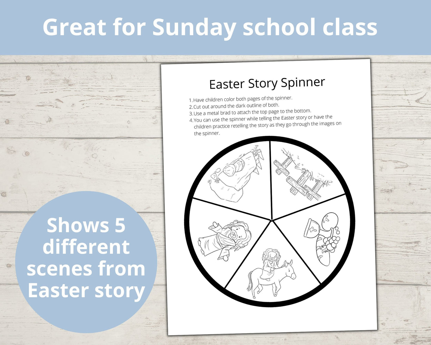 Easter Bible Story Printable Spinner