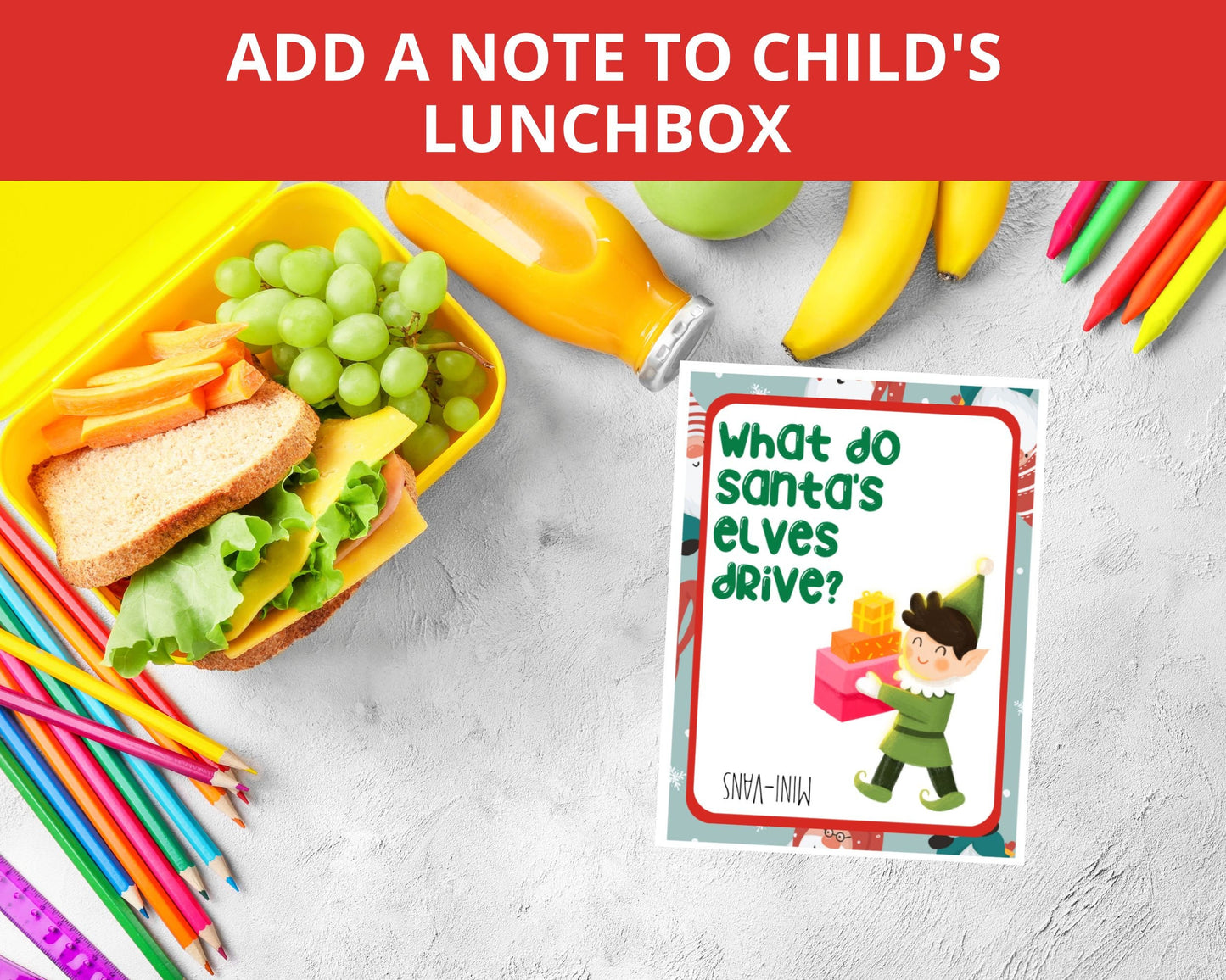 Christmas Printable Lunchbox Notes for Kids