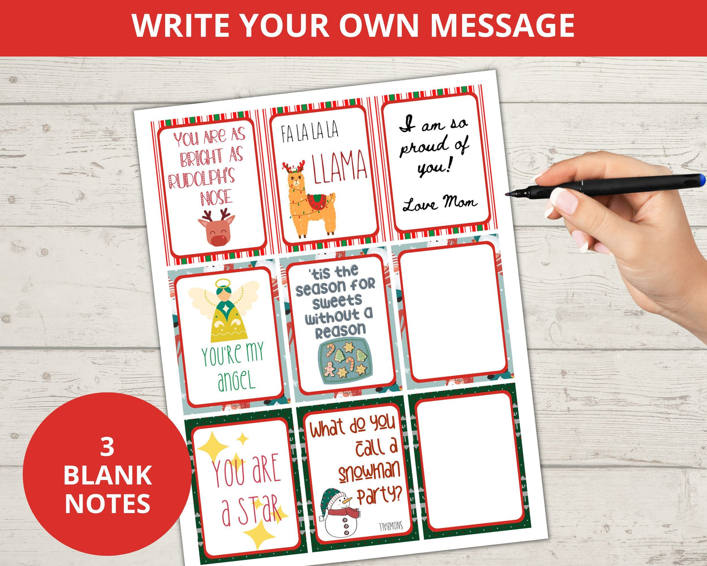 Christmas Printable Lunchbox Notes for Kids