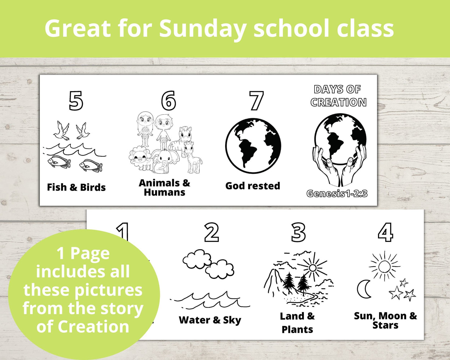 Days of Creation Printable Mini Book