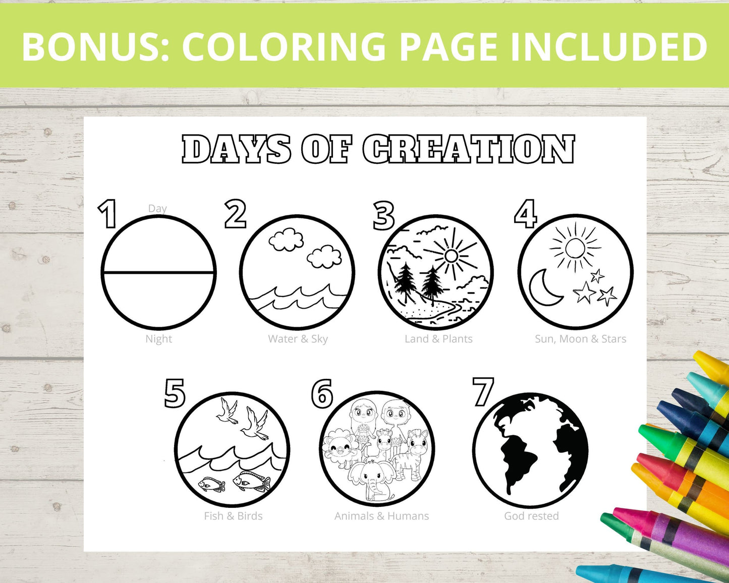 Days of Creation Printable Mini Book