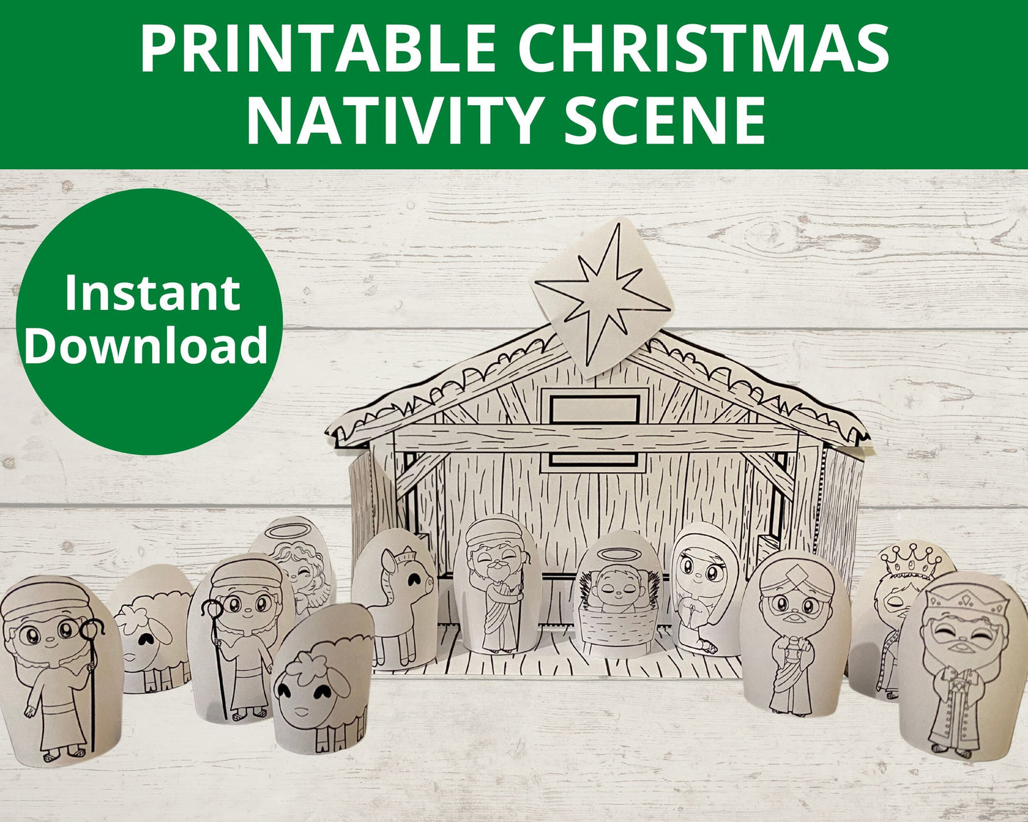 Christmas Nativity Scene Printable for Kids