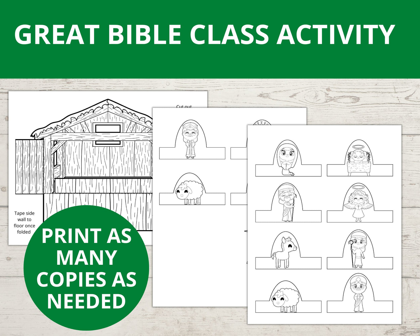 Christmas Nativity Scene Printable for Kids