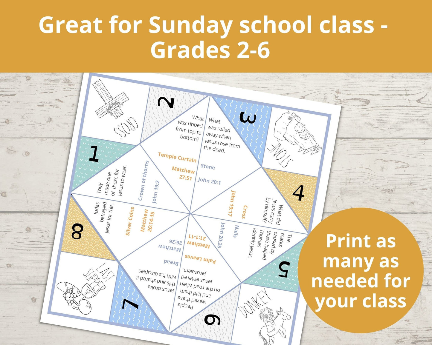 10 New Testament Printable Cootie Catchers