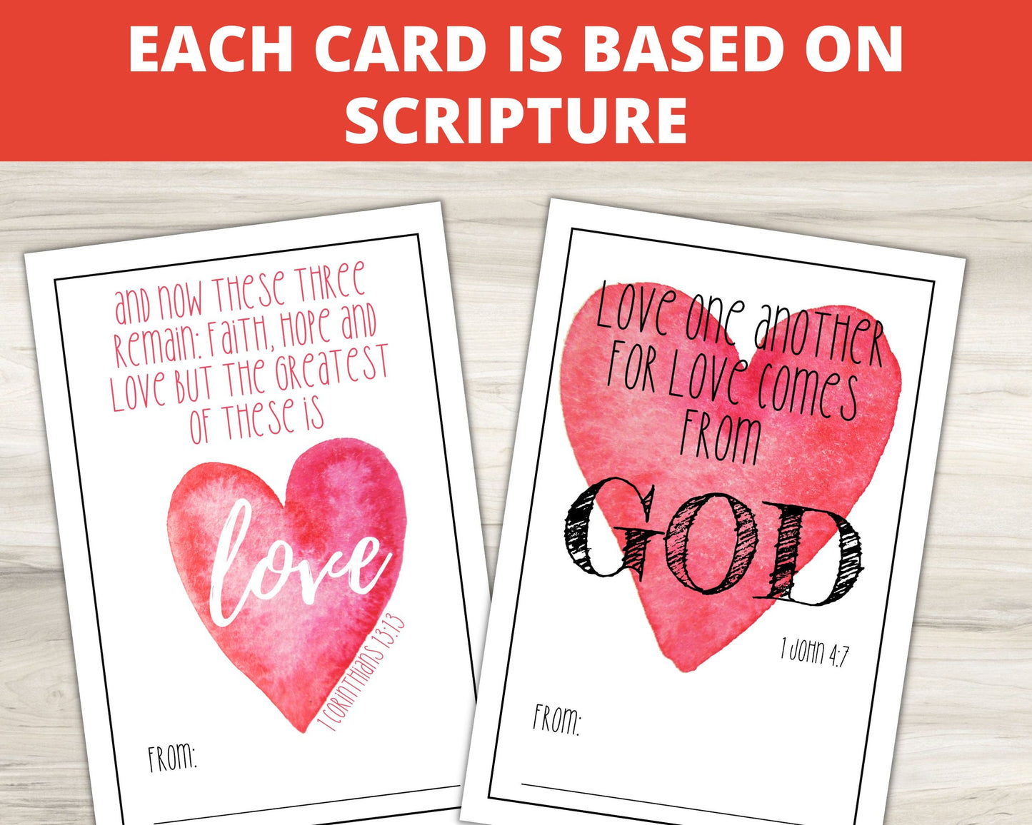 God is Love Printable Valentine Cards