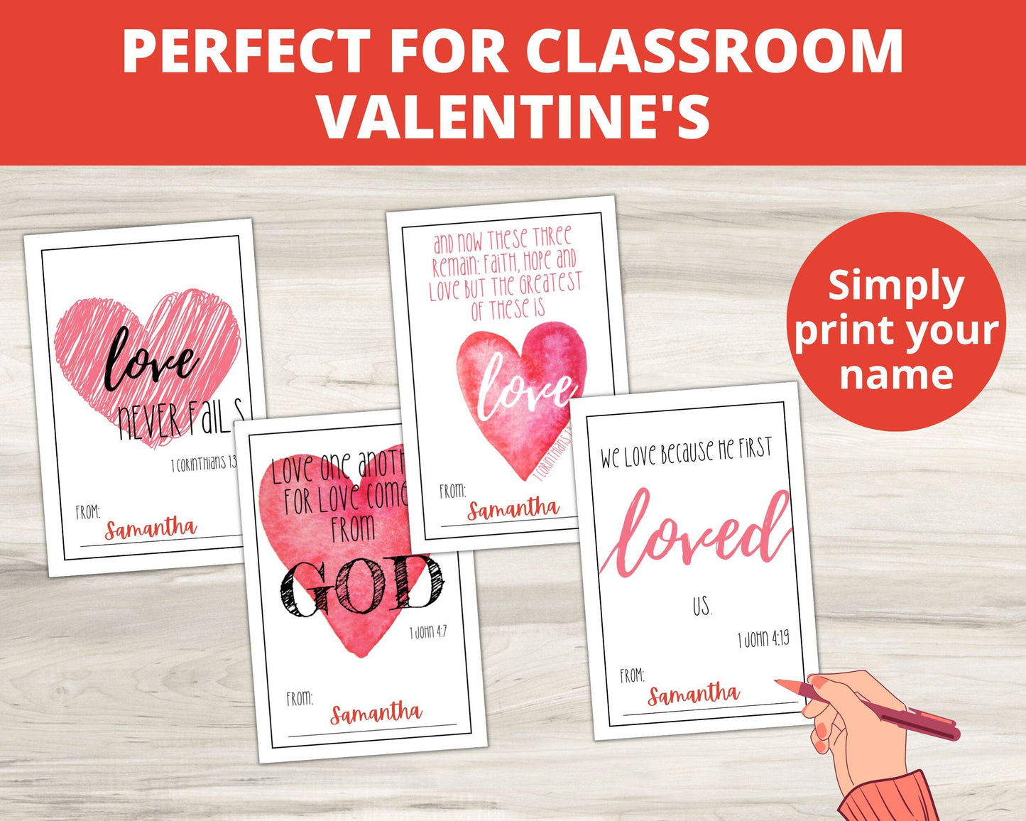 God is Love Printable Valentine Cards