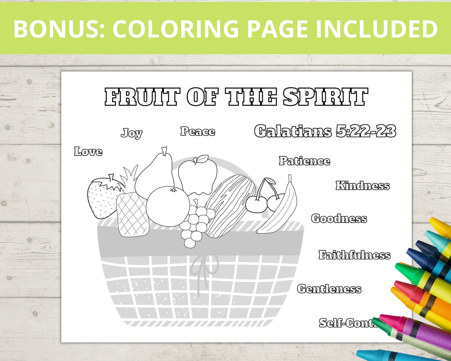 Fruit of the Spirit Printable Mini Book