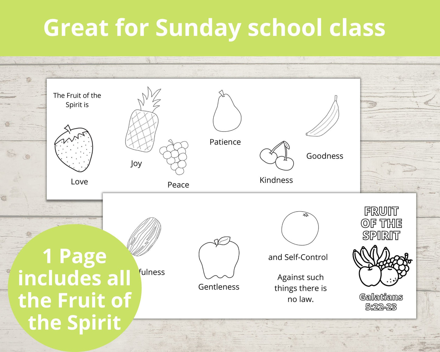 Fruit of the Spirit Printable Mini Book