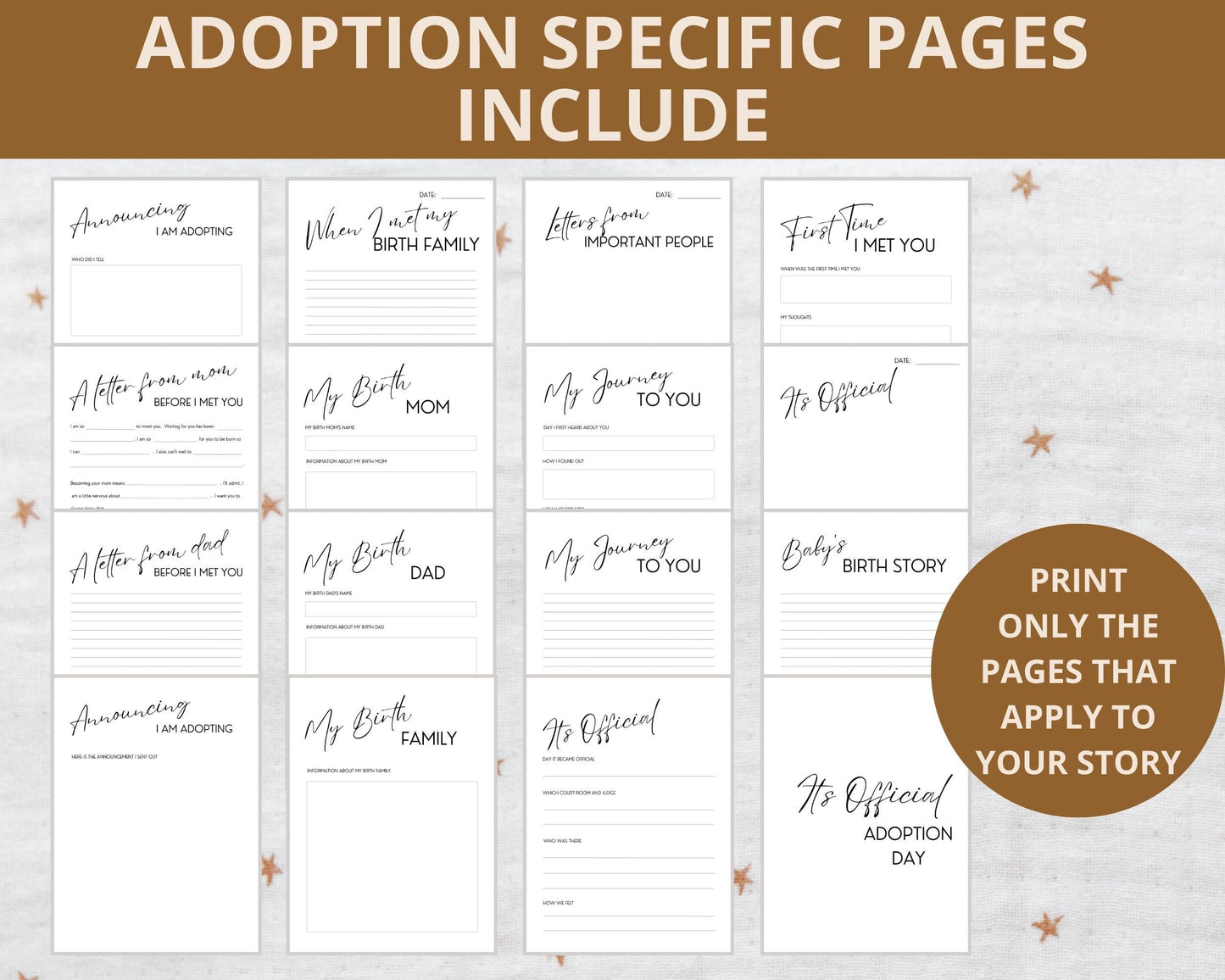 Single Parent Adoption Baby Book