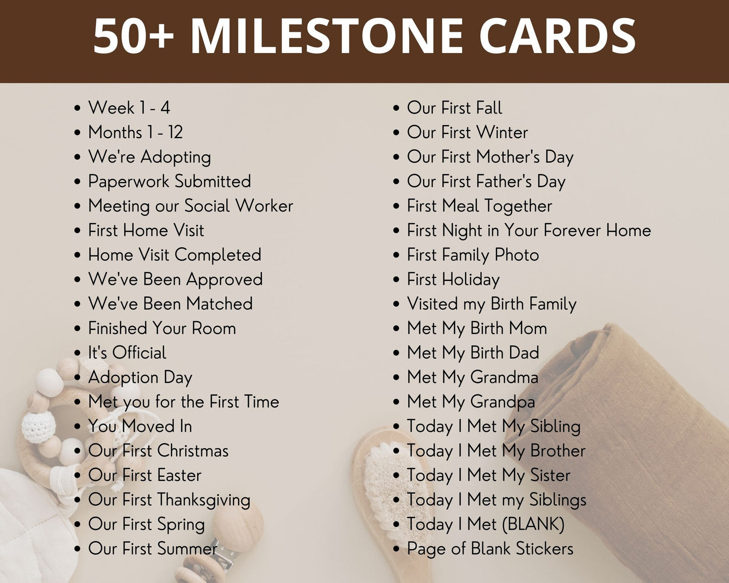 Adoption Milestone Cards