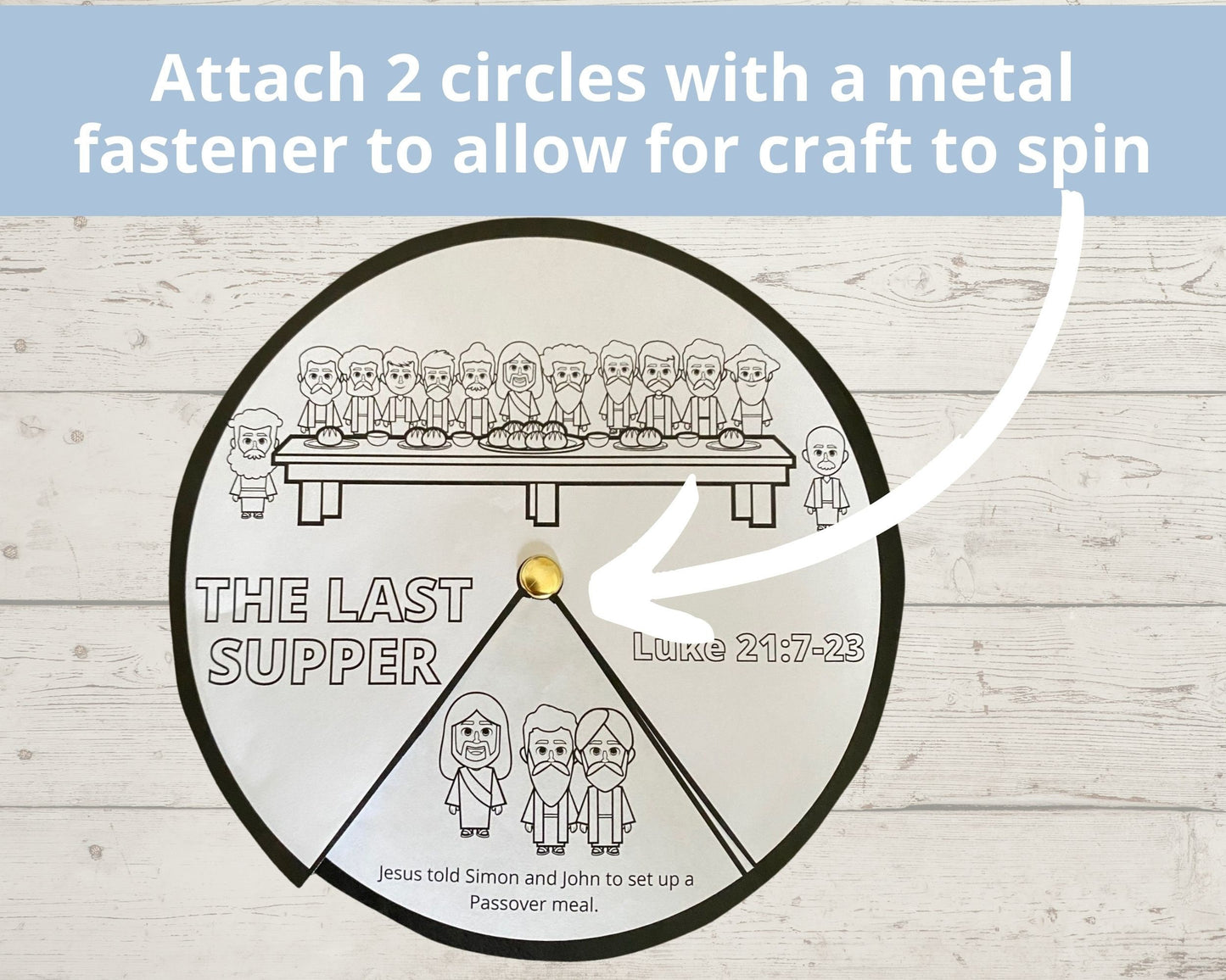 Last Supper Printable Spinner