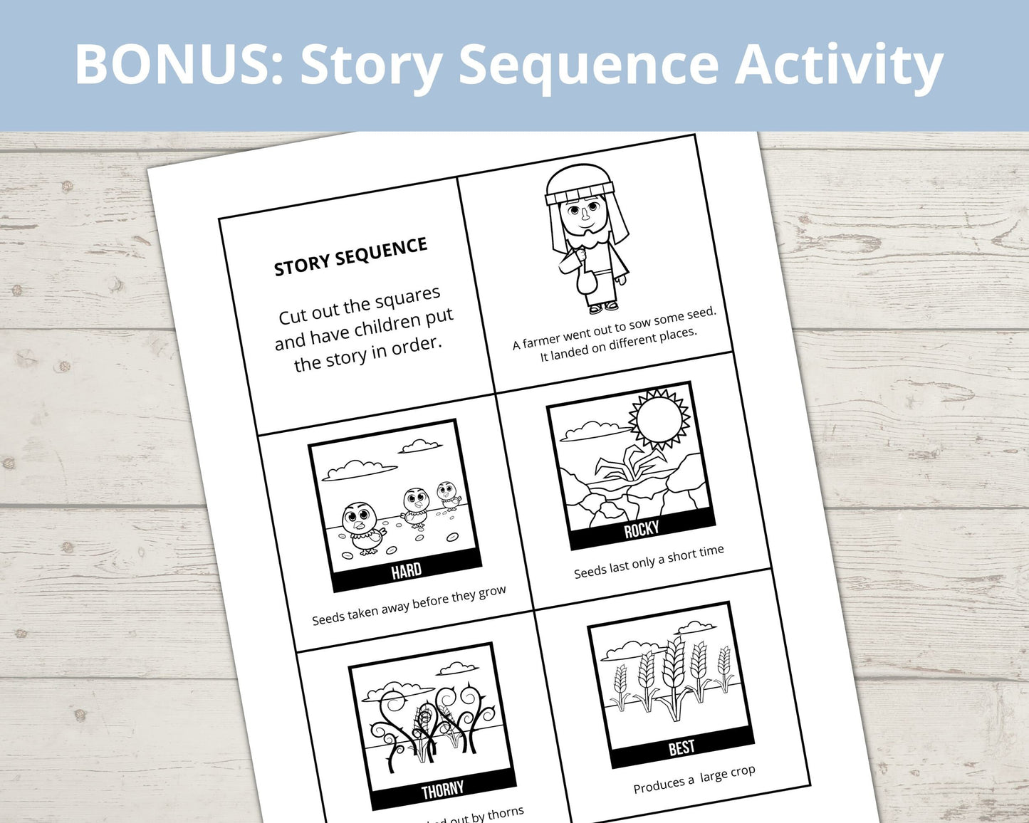 Parable of the Sower Printable Spinner