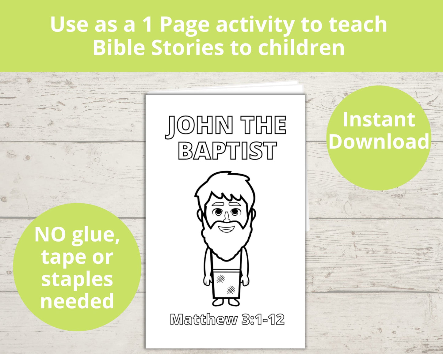 John the Baptist Printable Mini Book