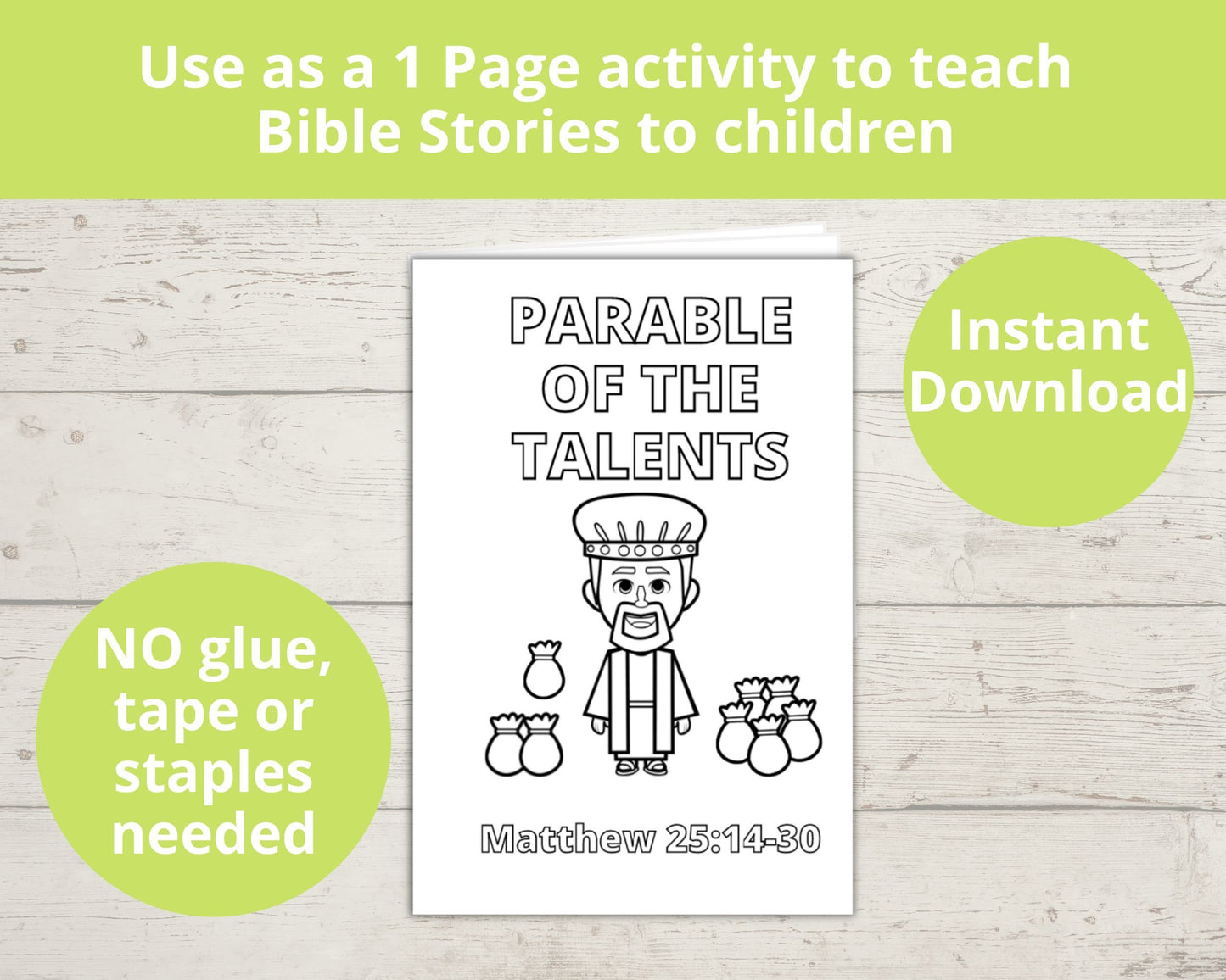 Parable of the Talents Printable Mini Book