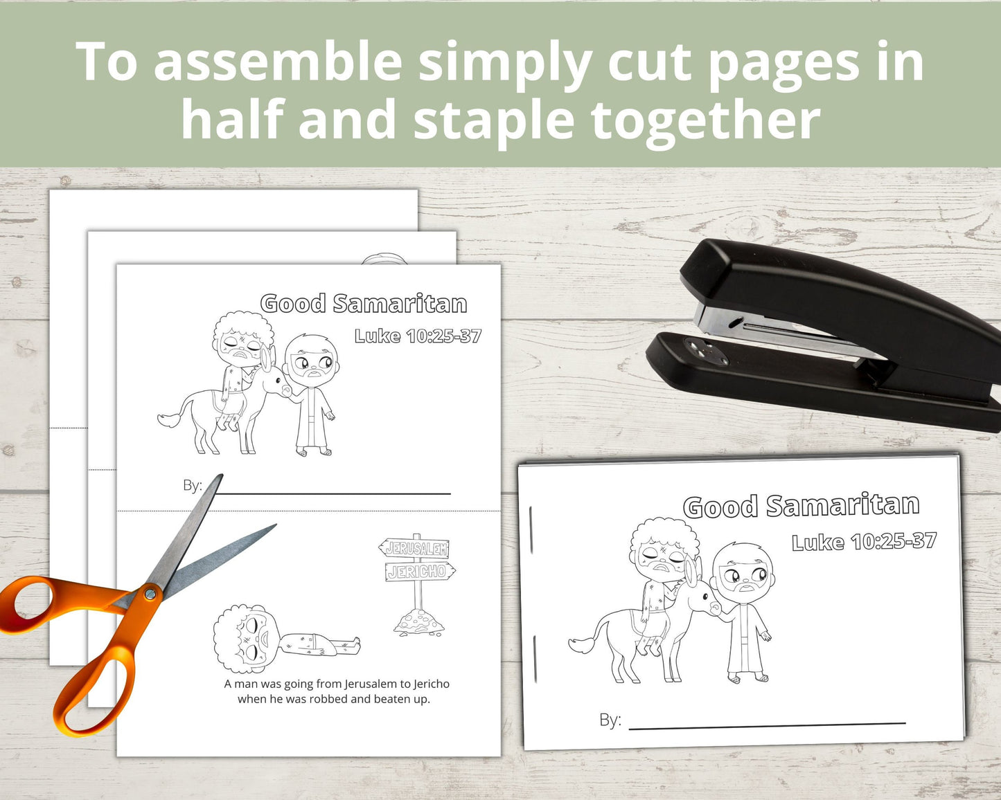 Good Samaritan Printable Half Page Book