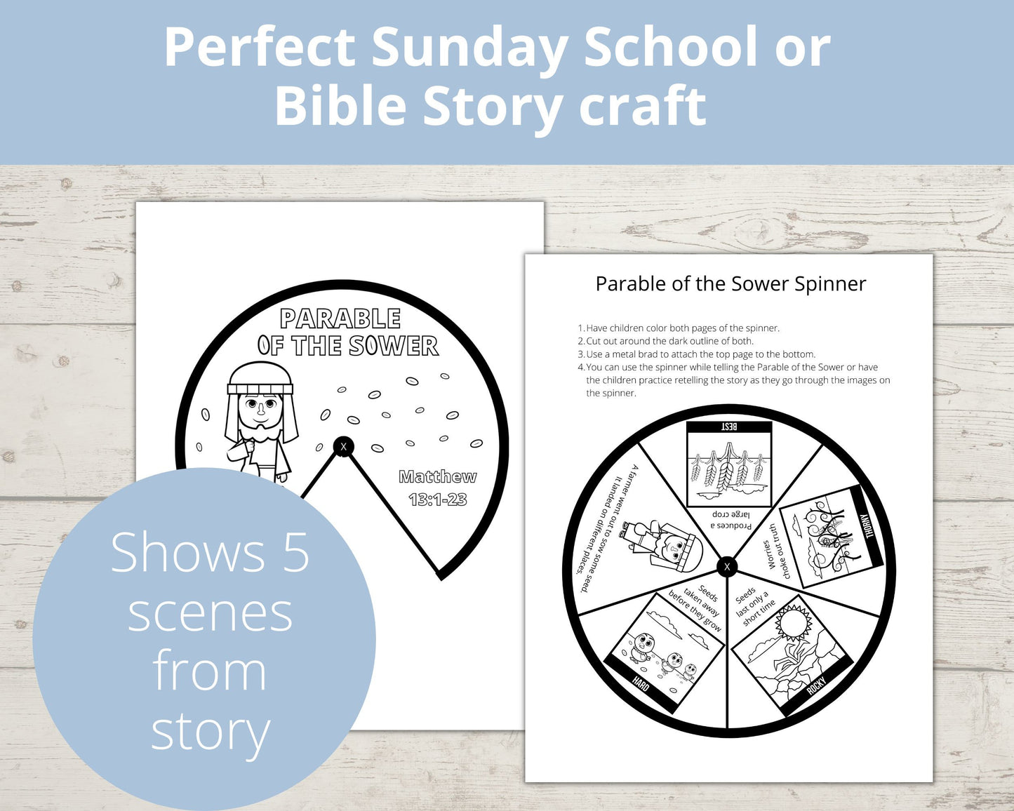 Parable of the Sower Printable Spinner