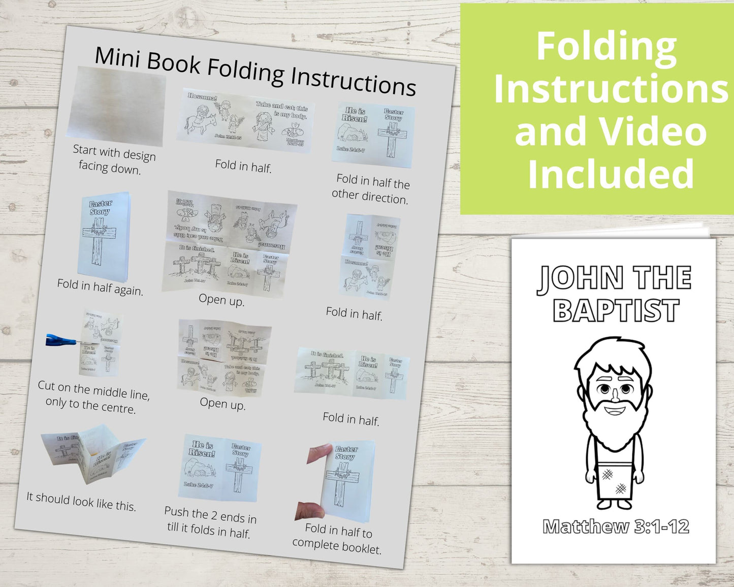 John the Baptist Printable Mini Book