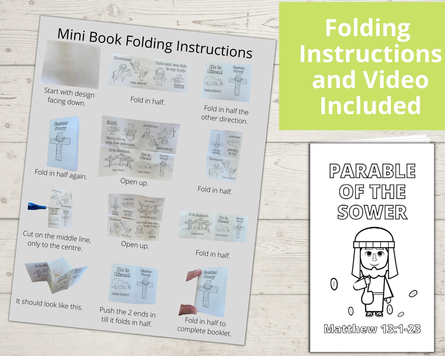 Parable of the Sower Printable Mini book