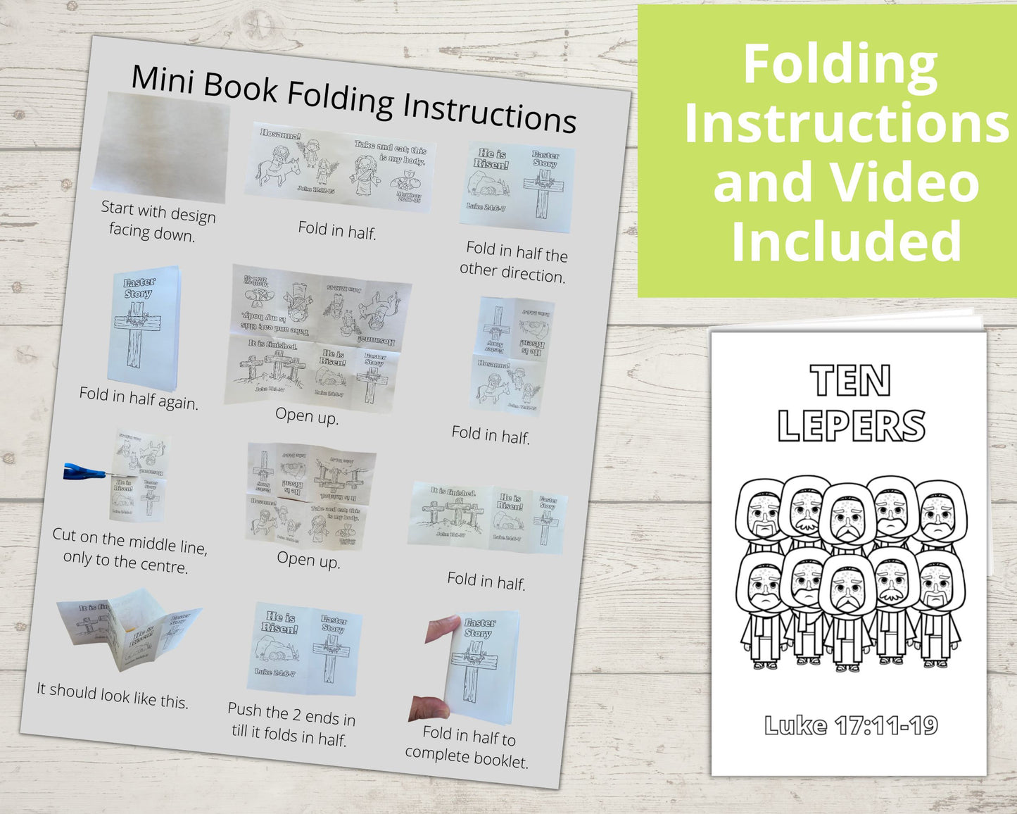 Ten Lepers Printable Mini Book