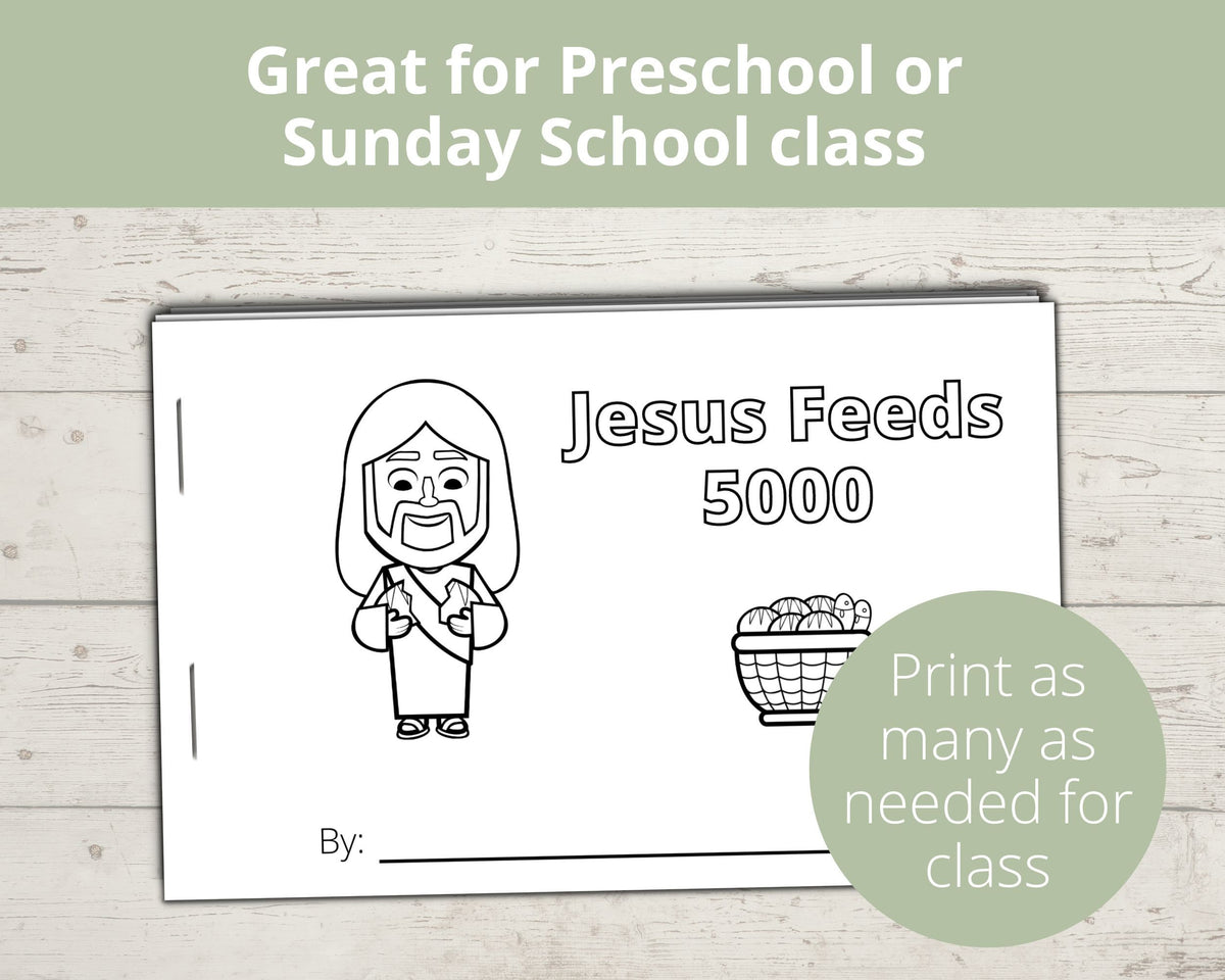 Jesus Feeds 5000 Half Page Book – Stored Up Treasure