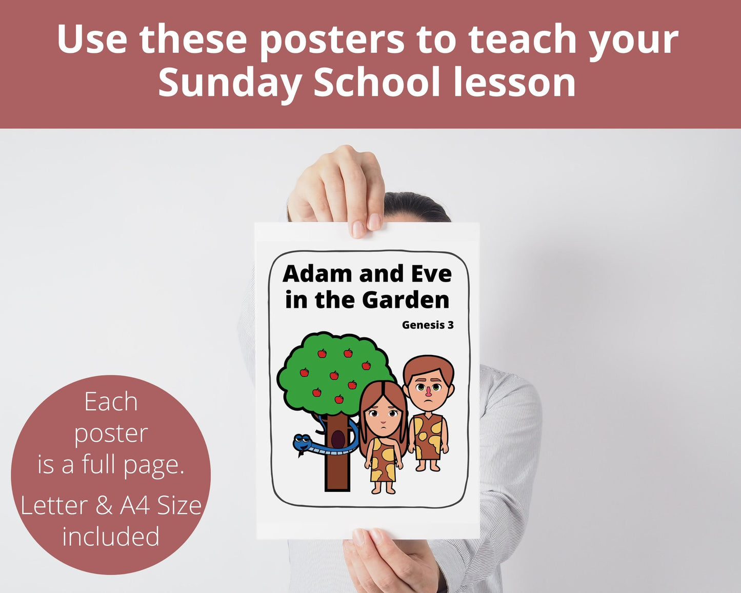 Adam and Eve Printable Posters and Coloring Pages