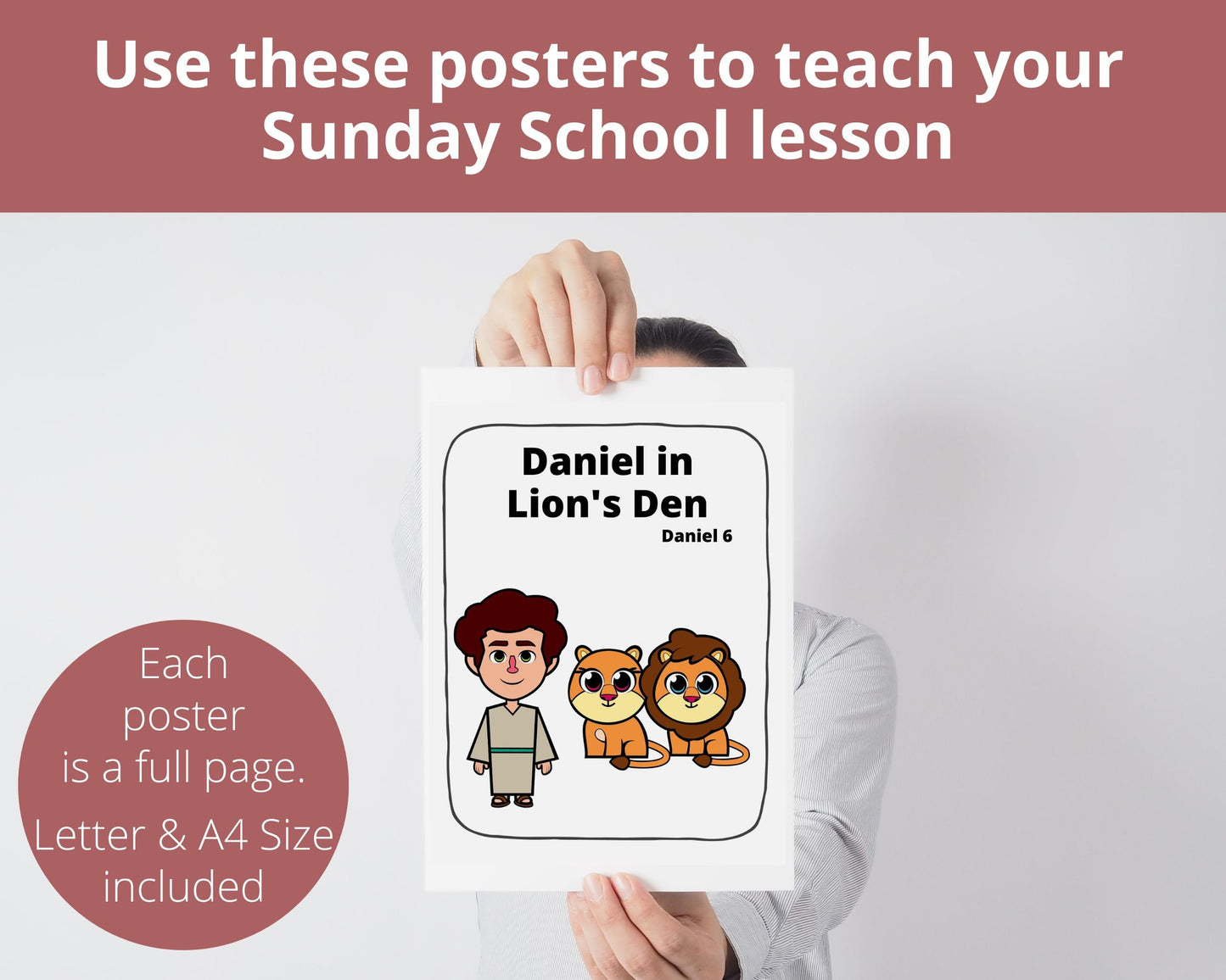 Daniel in the Lions Den Printable Posters and Coloring Pages