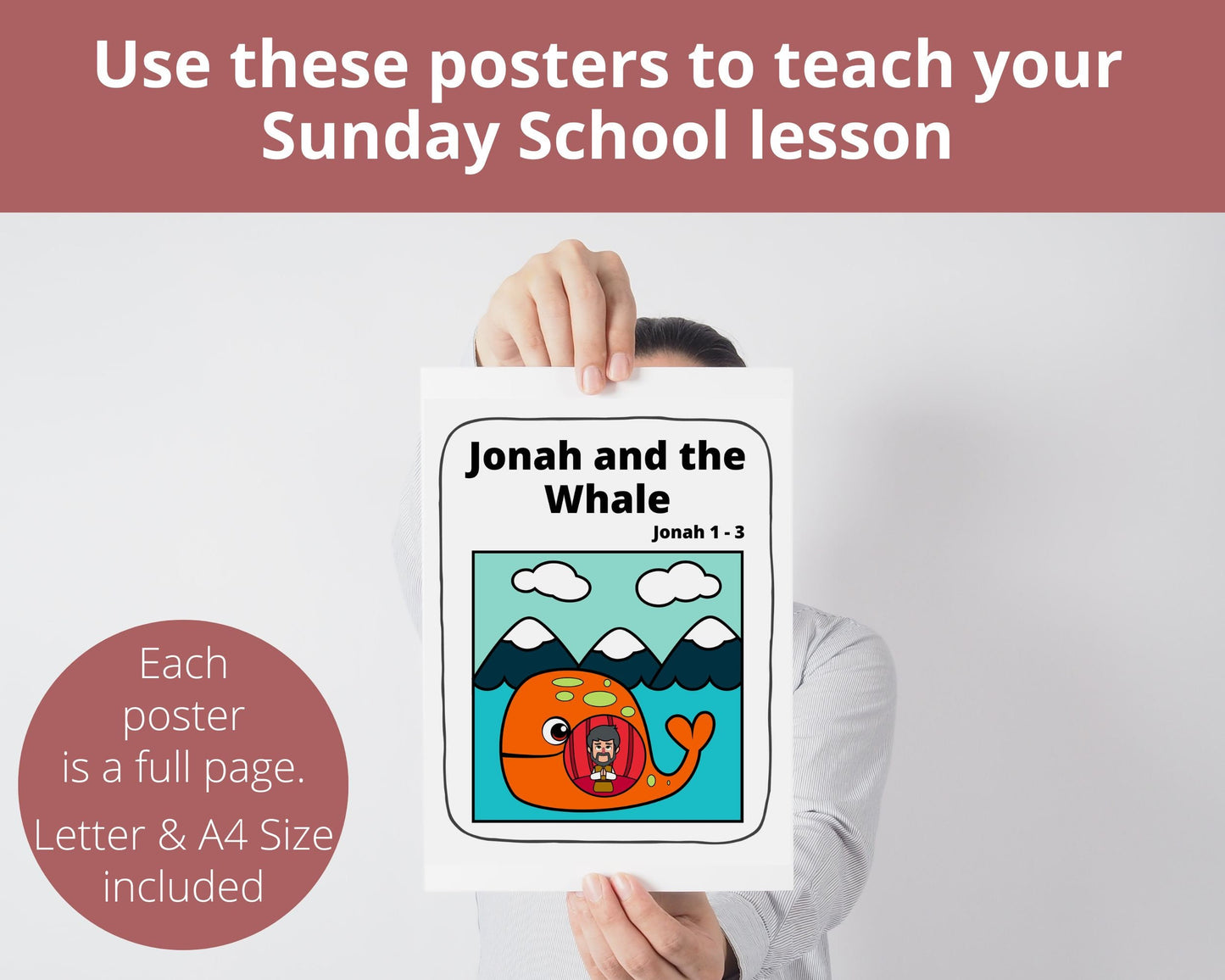 Jonah and the Whale Printable Posters and Coloring Pages