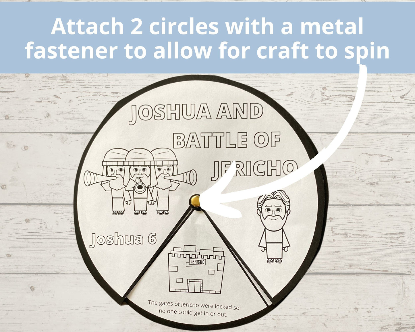 Joshua and the Battle of Jericho Printable Spinner