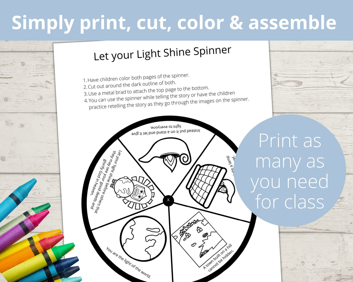 Let your Light ShinePrintable Spinner