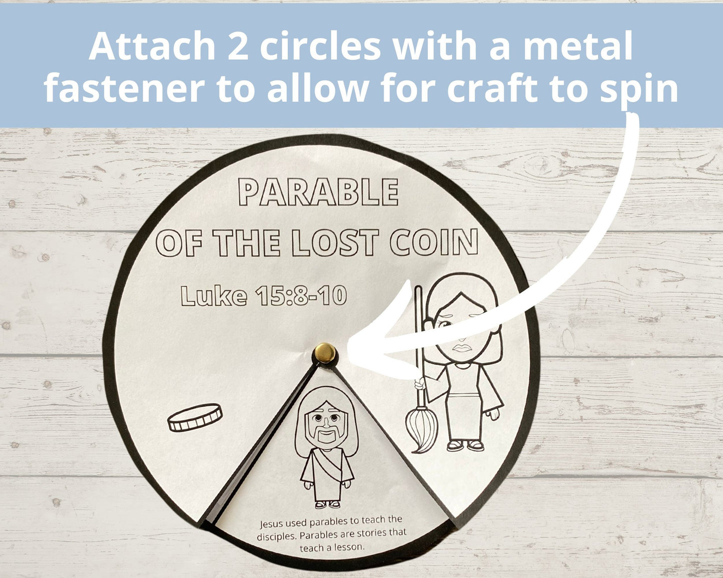 Parable of Lost Coin Printable Spinner