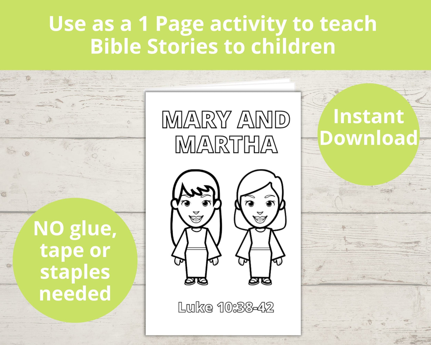 Martha and Mary Printable Mini Book