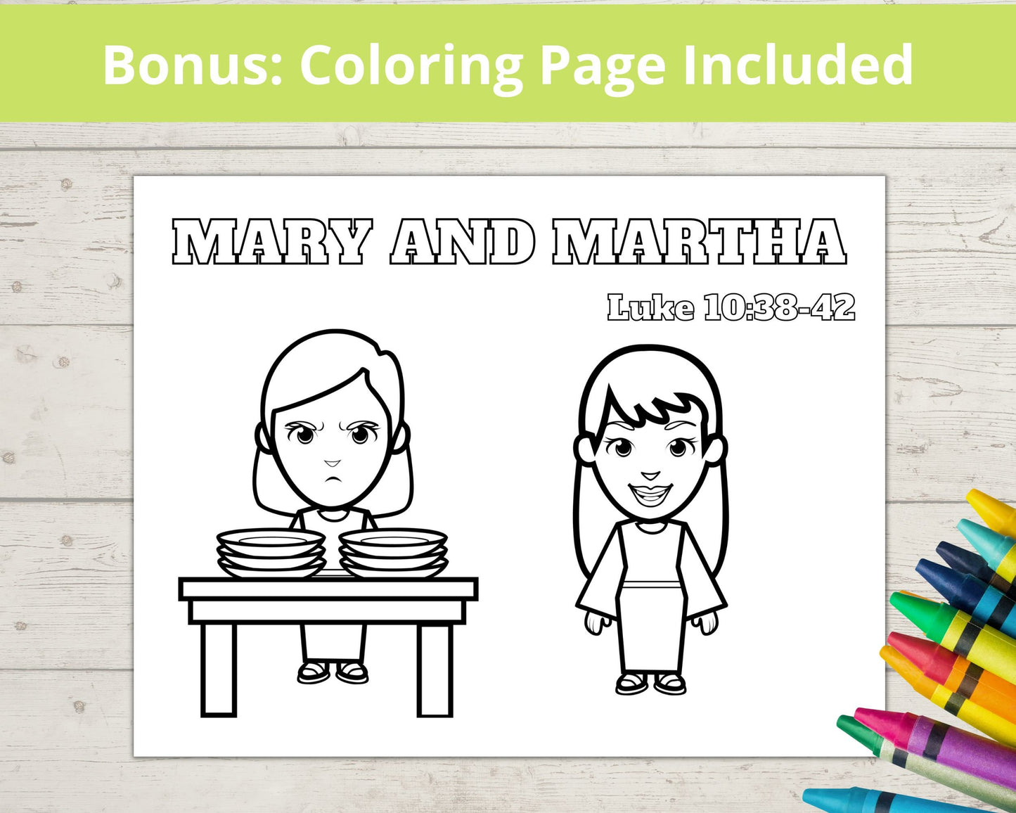 Martha and Mary Printable Mini Book